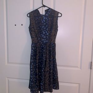 XS floral true vintage 50s 60s dress